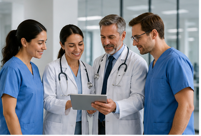 Equipo médico profesional